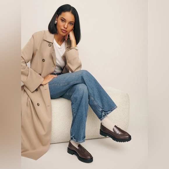 Reformation Denim - Reformation Agathea Chunky Loafer in Espresso Leather